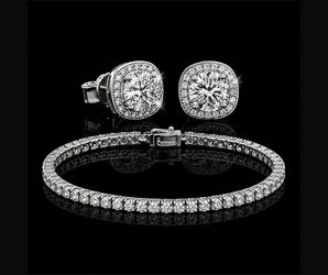 Set orecchini Luna Square + Bracciale Tennis