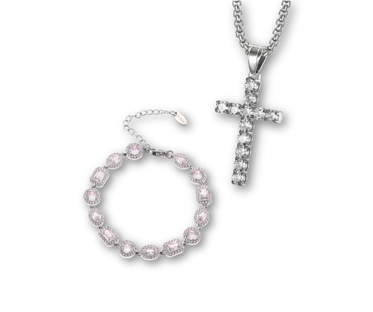 Set collana Cross + bracciale Diamondic
